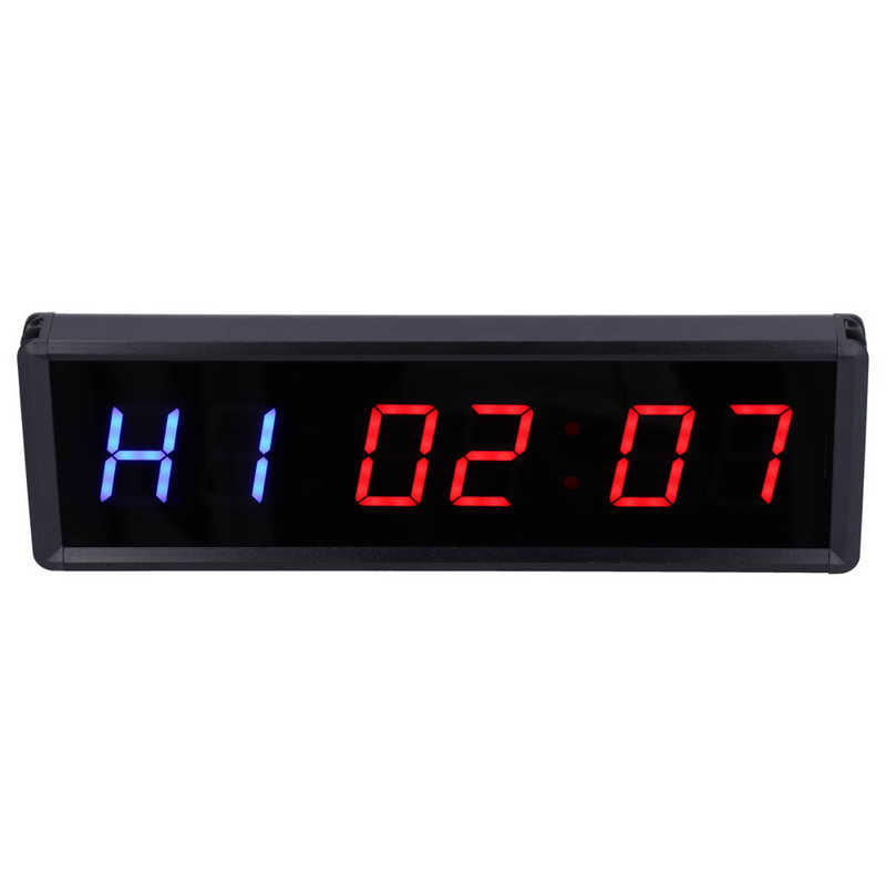 LED Timer Clock Interval Timer 1.5in LED Digital Display Count Down/Up Clock with Remote for Home Gym Office