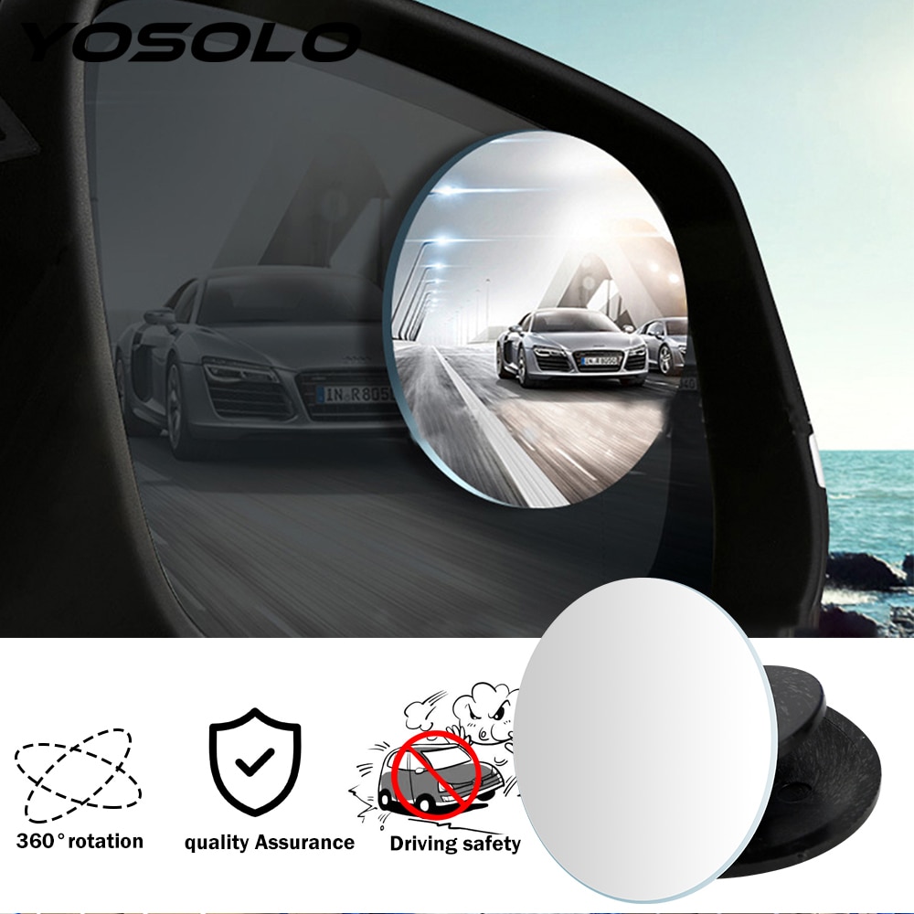 Yosolo Auto Achteruitkijkspiegel 2 Stuks/set Verstelbare 360 Groothoek Bolle Spiegel Voor Car Vehicle Side Blindspot Blind Spot