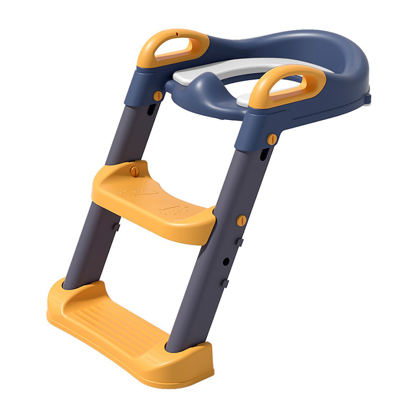 Kids Potty Training Seat Comfortable Safe Toilet Trainer with Adjustable Step Stool Ladder PVC Soft Pad Potty Training Toilet
