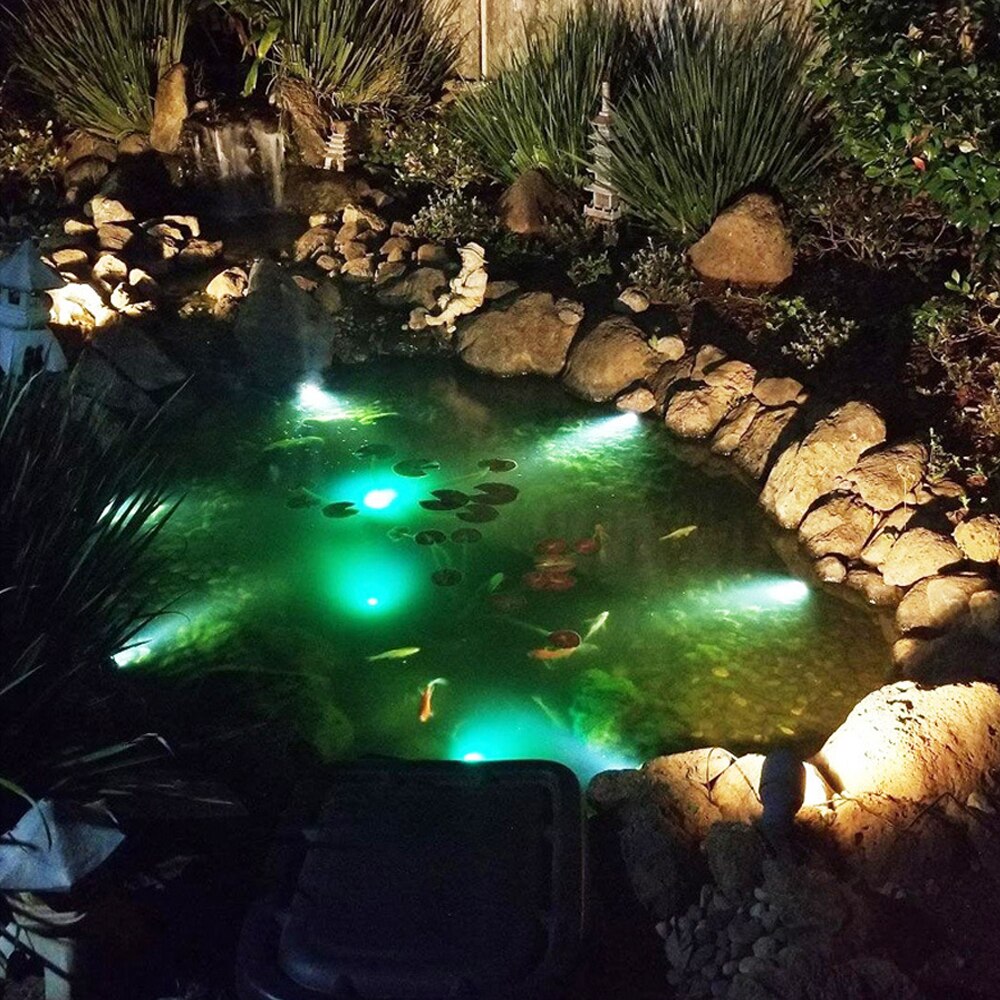 Solar led rgb undervandslampe  ip68 vandtæt akvarium landskabstank springvandsdam spotlight til haven græsplæne swimmingpool