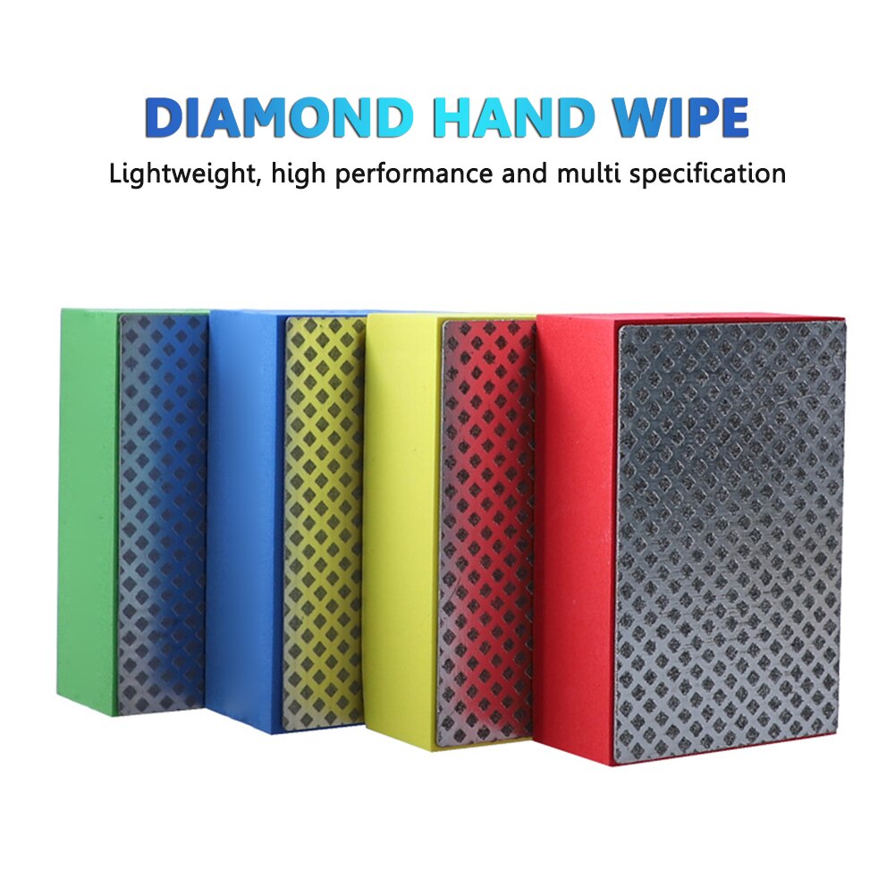 Diamant De Hand Polijsten Pad Professionele Hand Slijpen Blok Voor Steen Glas Schurende Pad Voor Glas Burr Trimmen