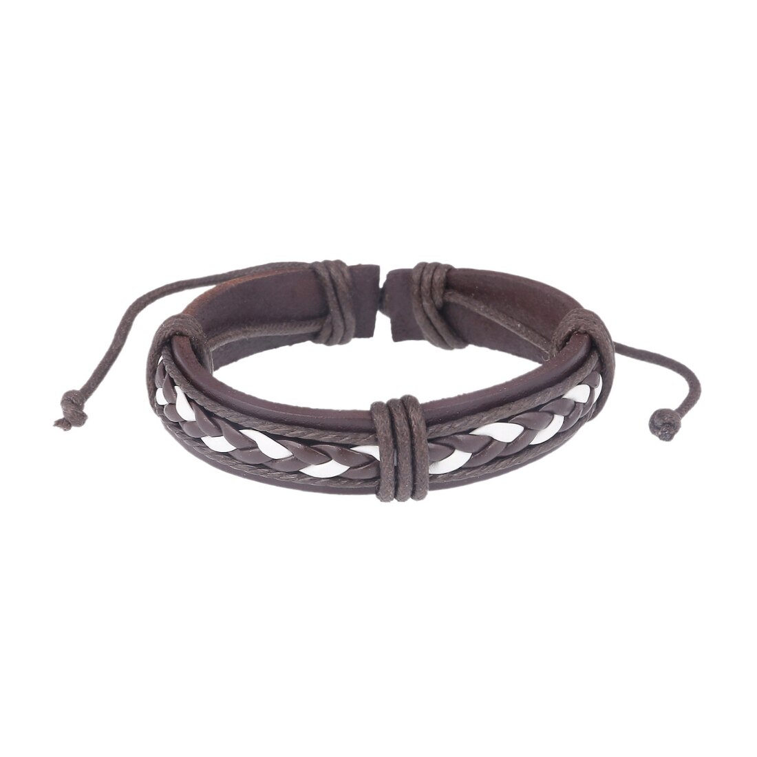 Lederen Armbanden Mannen Rvs Multilayer Gevlochten Touw Armbanden Voor Mannelijke Vrouwelijke Armbanden Sieraden: SL983