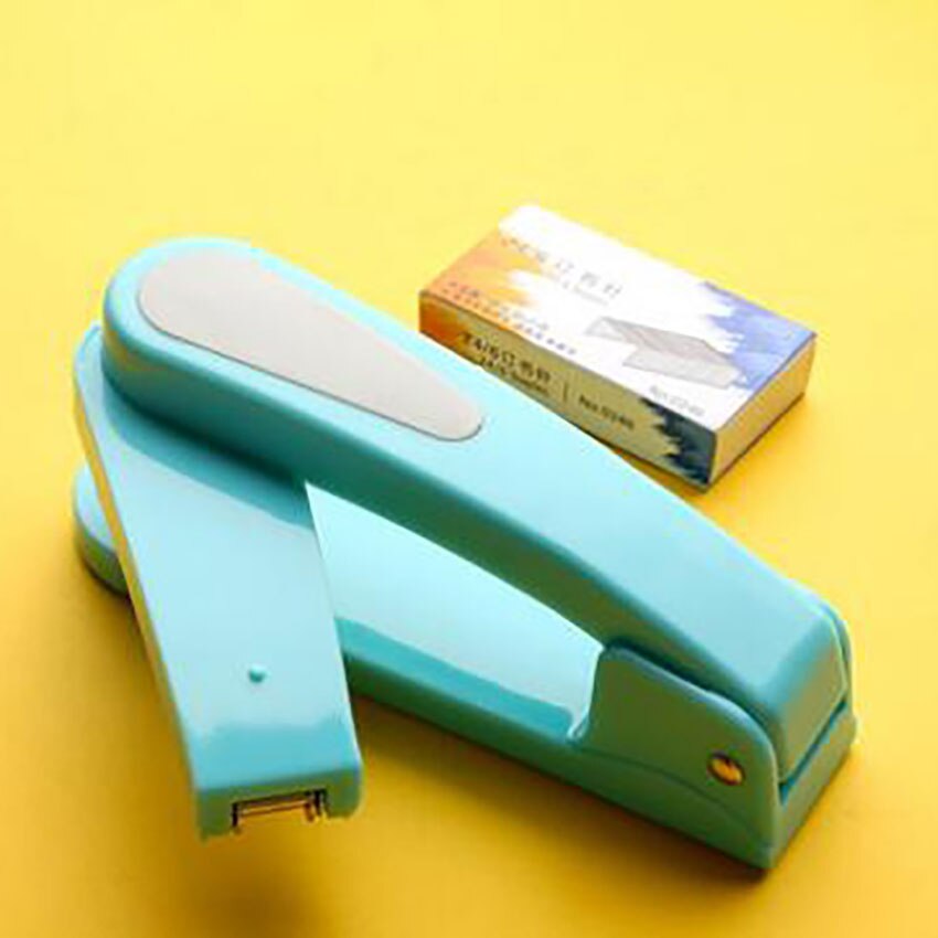 Grapadora multifuncional con rotación de 360 grados, grapadora de encuadernación de costura central de 9cm, grapadora de datos de archivo de encuadernación de estudiantes de oficina, uso de grapas 24/6: Green