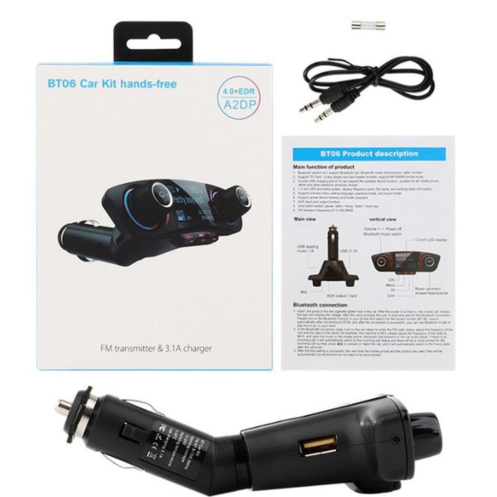 Lecteur MP3 Bluetooth Voiture QUMOX G68 - Appel Mains Libres, Port USB-C, Charge Téléphone, Transmetteur FM