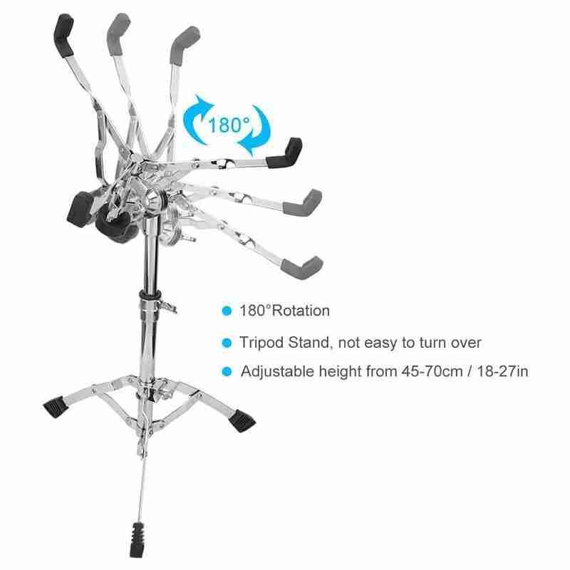 High Full Metal Adjustment Foldable Floor Drum Stand Holder for 10 12 16 Inch Jazz Snare Dumb Drum