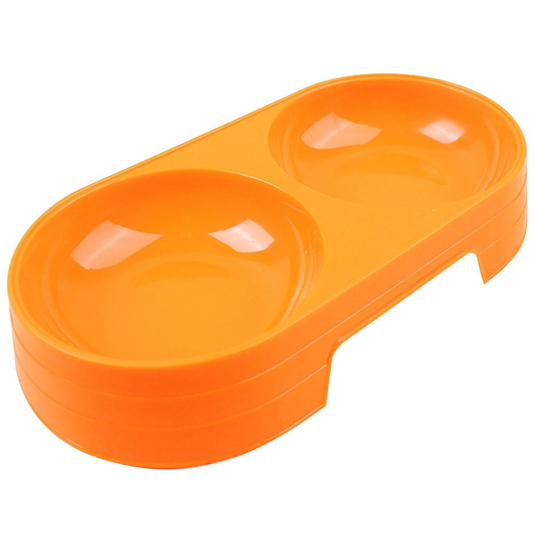 Cuenco de plástico para mascotas de Color caramelo, suministros de Alimentación de Mascotas, alimentador de agua para perros y gatos, Color aleatorio, 1 ud.: Orange