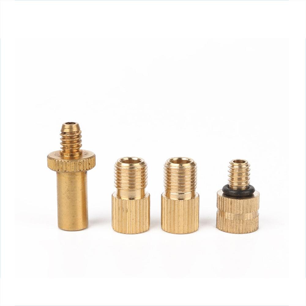 6pcs Pump Bicycle Convert Presta to Schrader Copper Bike Air Valve Adaptor Adapters Wheels Gas Nozzle Tube Tool Converter
