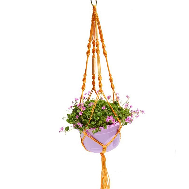 Plantenhanger handgeweven hangpotnet mand schommel bloempothouder voor huisdecoratie familietuindecoratie: C