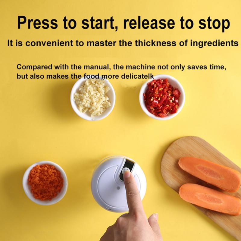 250ml Multifunctional Electrician Garlic Mincing Machine Mini Electric Meat Mincer Vegetable Pepper Chopper Kitchen Utensils