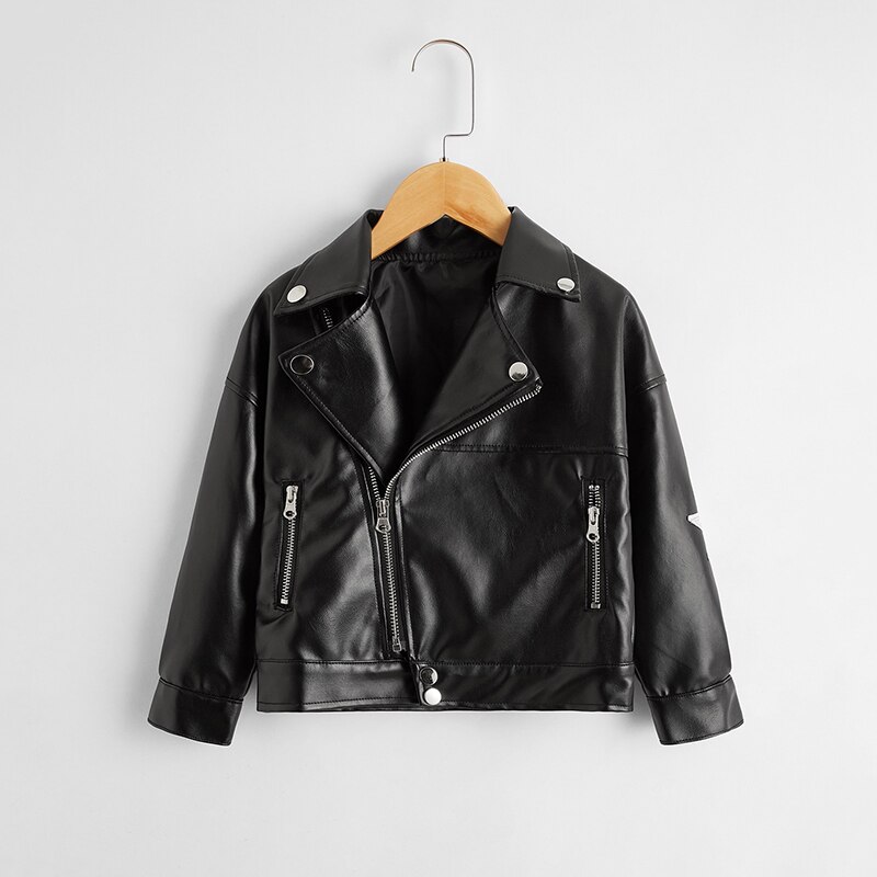 Jungen persönlichkeit motorrad leder jacke freundlicher kleidung jungen jacke geeignet für 3-7 jahre alt: 7T