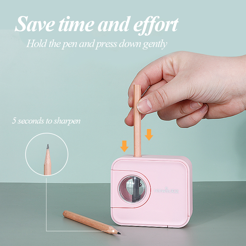 Tenwin Electric Pencil Sharpener Auomatic Sharpener Camera Modeling Multi-function Pencil Sharpener Stationery School Supplies