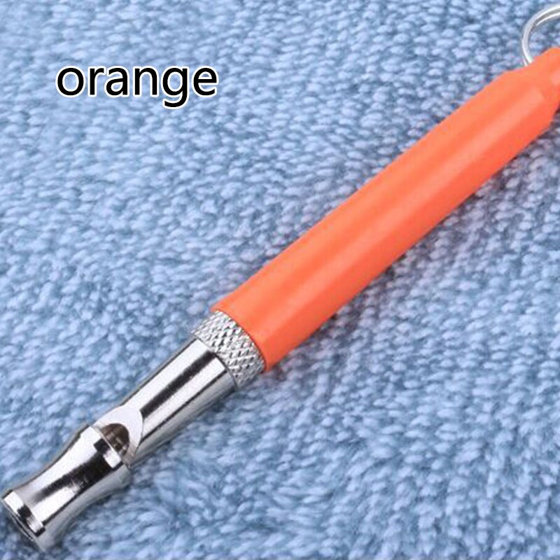 Suministros interactivos de sonido ultrasónico antiladridos para mascotas, flauta de entrenamiento para perros, silbato de Metal ajustable, 1 unidad: orange