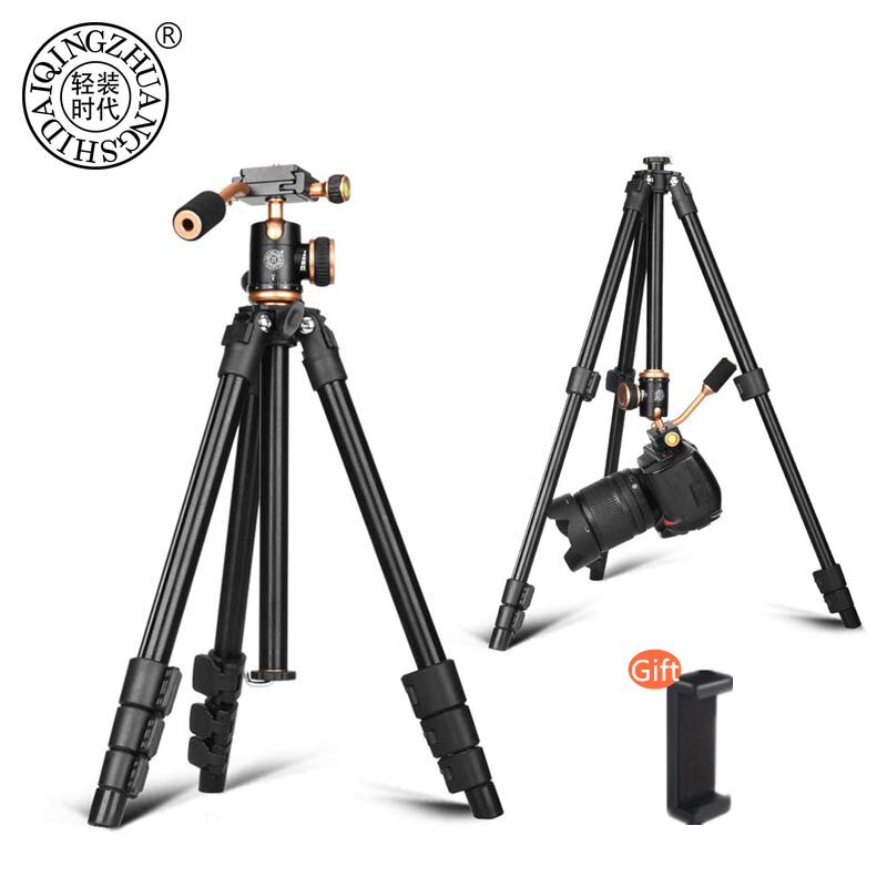 QZSD Q160S Professionelle Aluminium Kamera Stativ Video Leichte Reise Stativ mit Kugelkopf &Ampere; schnell Freisetzung Platte für DSLR
