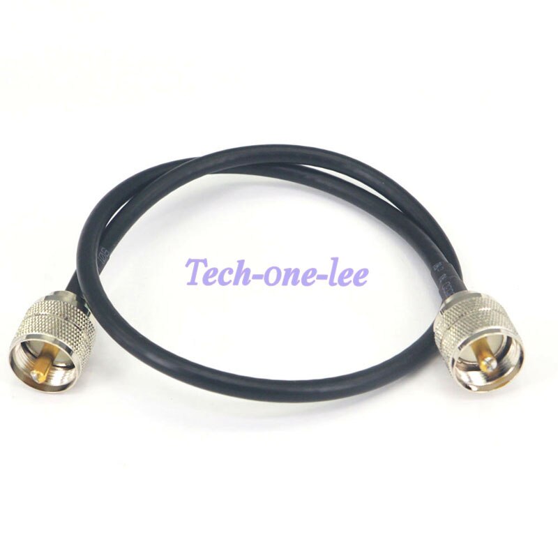 2 stuk/partij Rf-coaxkabel UHF mannelijk naar connector UHF pl259 naar UHF PL259 RG58 Pigtail kabel 50 cm