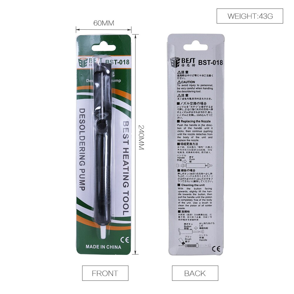 1 st Soldeer Tool Verwijdering Soldeerbout Desolder Aluminium Desolderen Vacuümpomp