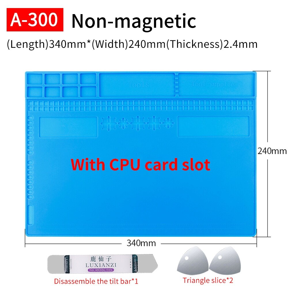 Luxianzi Soldeerstation Hittebestendig Reparatie Pad Esd Isolatie Silicon Mat Voor Bga Solderen Bureau Platform Pad: a300