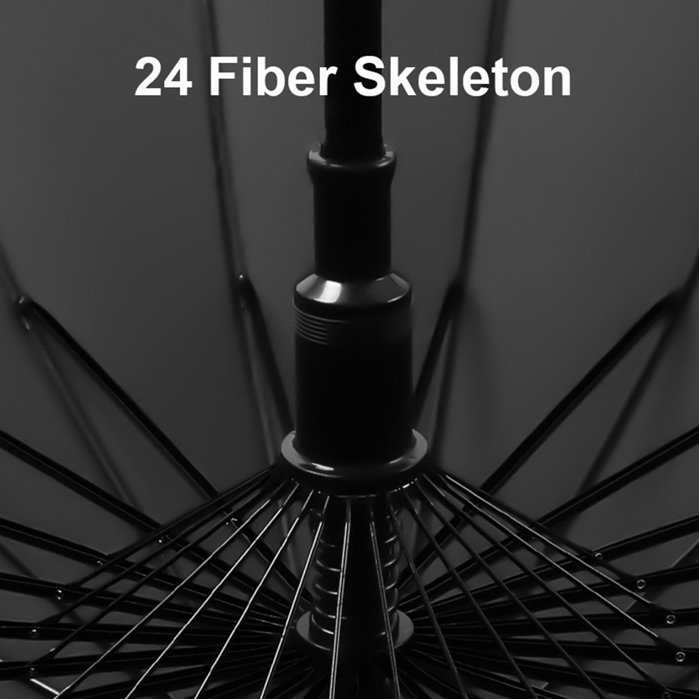 Automatic 24 Bone Umbrellas Solid-Color Reinforcement Windproof Parasols All-Weather Umbrellas For Rainy Day