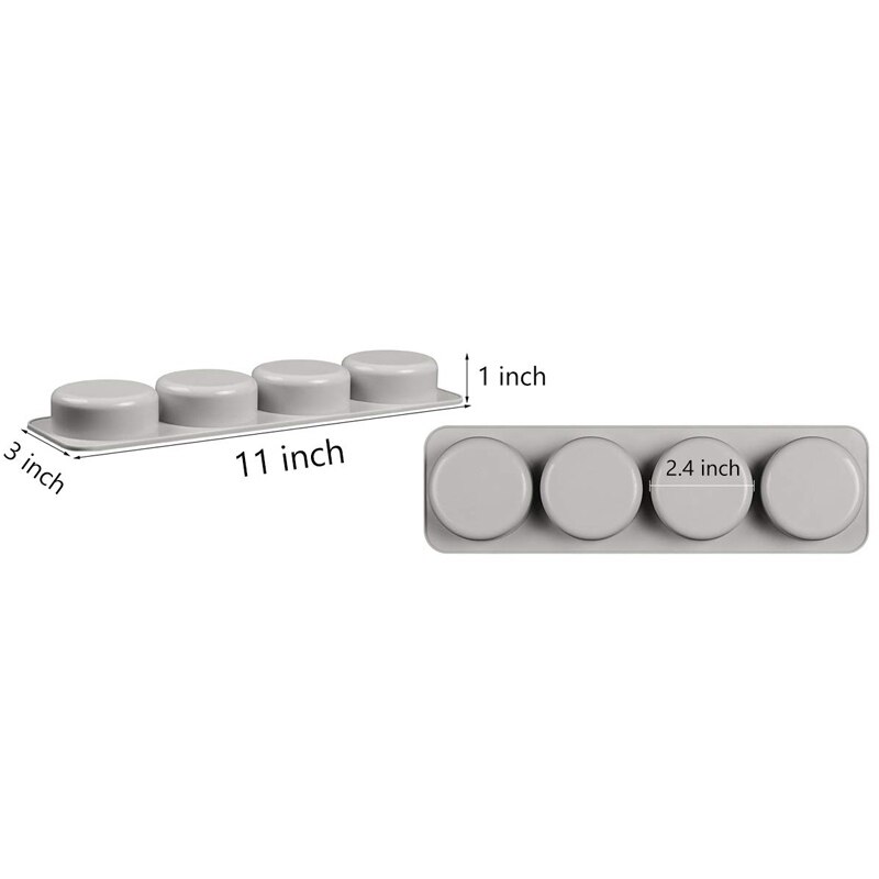 Silikon tvålformar runda ovala & rektangel silikonformar -3 st tvålformar för tvåltillverkning och ljus: Cirkulär