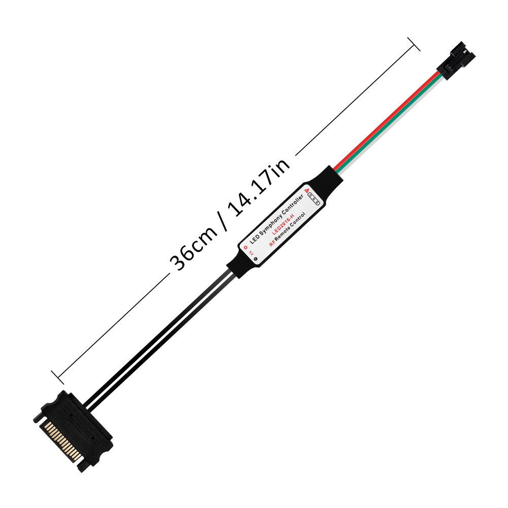 5v 14 nøkler sata strømforsyningsgrensesnitt rf symfoni kontrolleren med fjernkontroll til  ws2812 ws2812b ledet stripe lys