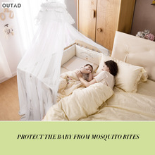 Baby Beddengoed Wieg Klamboe Draagbare Size Ronde Peuter Babykamer Bed Mosquito Mesh Hung Dome Gordijn Netto Zomer