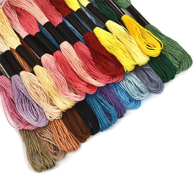 Multicolor Cross Stitch Threads Embroidery Thread Floss Skein Kit DIY Sewing Tool 50/100/150/200 Random Colors