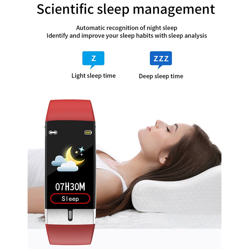 Smart Watch ECG Temperature Measurement Heart Rate Blood Pressure Oxygen Wristband Health Fitness Bracelet Smart Band