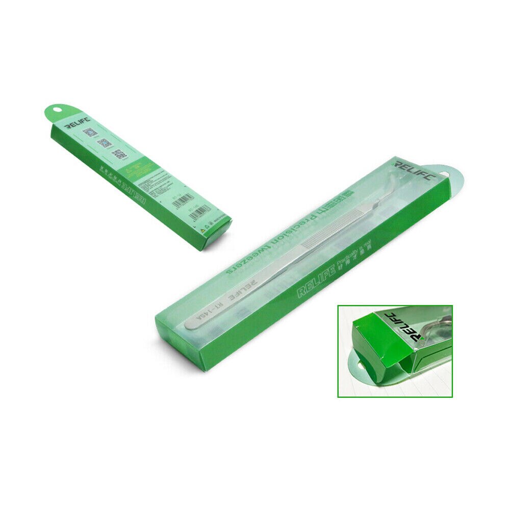 Relife mobile phone repair tweezers RT-14A RT-14SA anti-static high toughness precision fine tip plus anti-skid chip repair