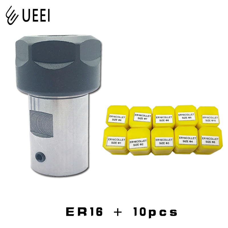 10pcs ER16 1 2 3 4 5 6 7 8 9 10mm High Precision Spring Collet with ER16 Motor Shaft For CNC Engraving Machine Lathe Mill Tool
