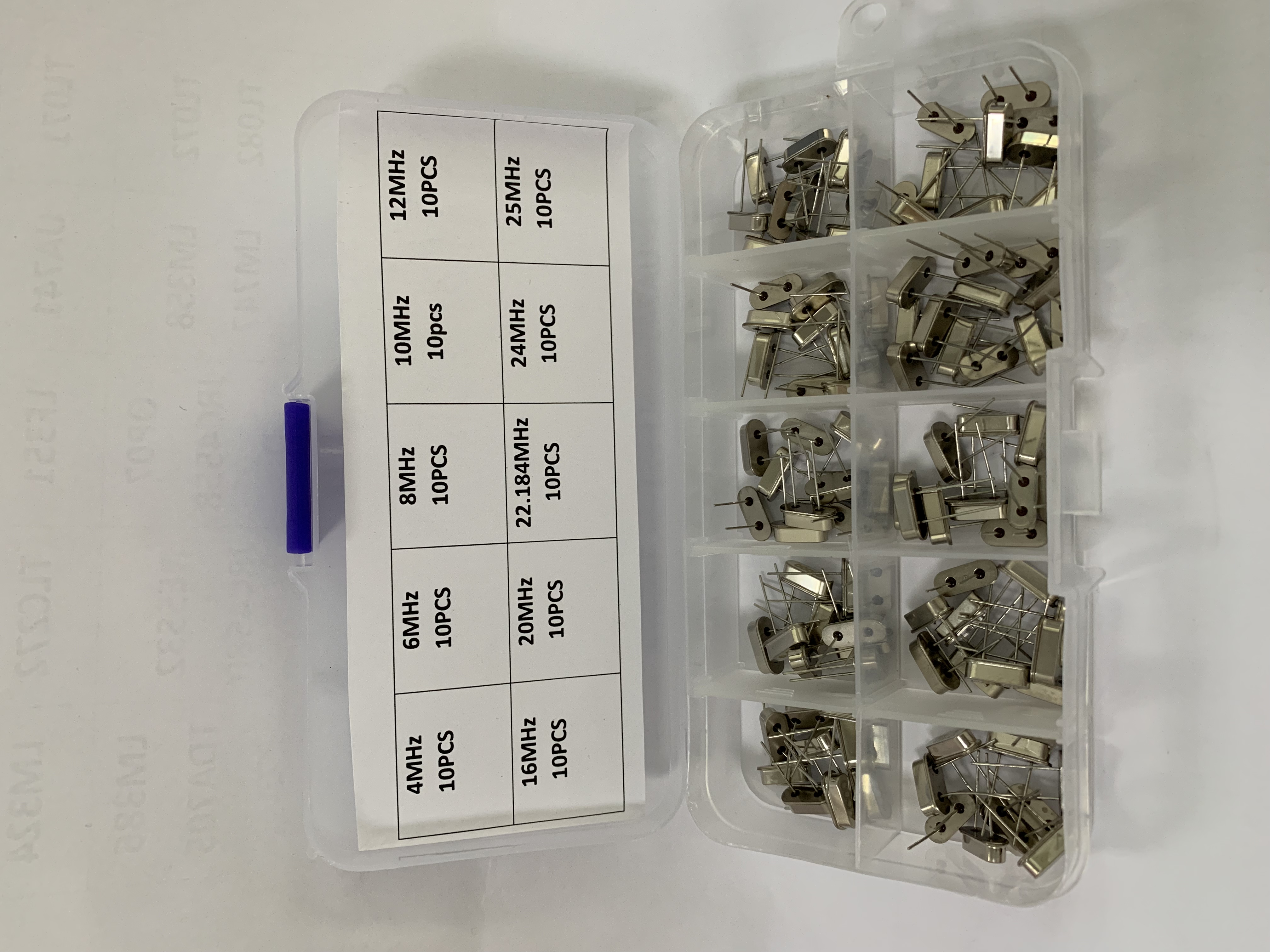 100 Pcs 10 Value Dip Quartz Crystal OscillatorCrystal Resonators Oscillator Assortment Kit