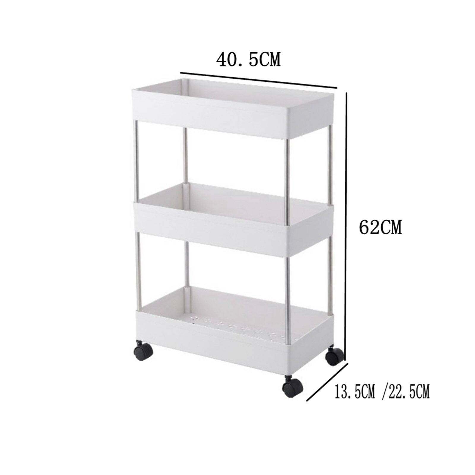 Trolley kitchen rack with wheel mobile floor storage shelf multi-layer bathroom