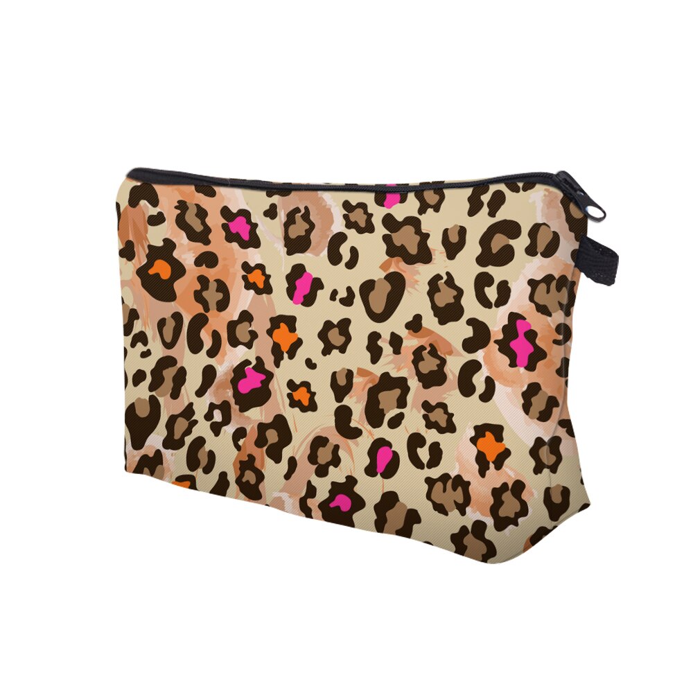 Deanfun Geel Luipaard 3D Afdrukken Kleine Cosmetische Bag Stijlvolle Zachte Schattige Wasbaar Opbergtas Make-Up Reistas 51658