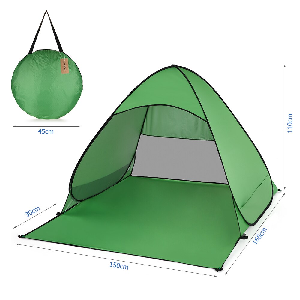 Camping Tent Outdoor Automatic Tents Portable Beach Tent Anti Uv Shelter Pop Up Waterproof Camping Fishing Hiking Picnic Tent: Green