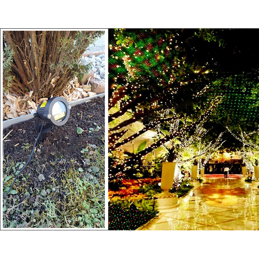 Outdoor Party Waterproof Spotlight Light Projector Star Showers Remote Control