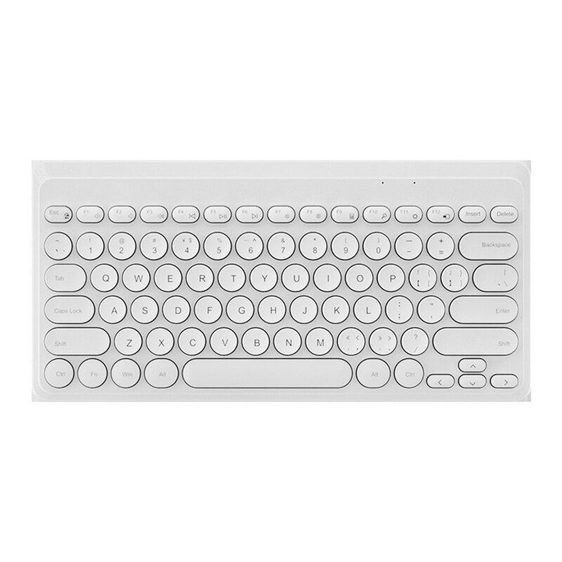 Wireless Keyboard Mini Ronde Knop Gaming Toetsenbord Voor Macbook -Lenovo Dell -Asus Laptop-Ipad Tablet Computer Toetsenbord: WHITE