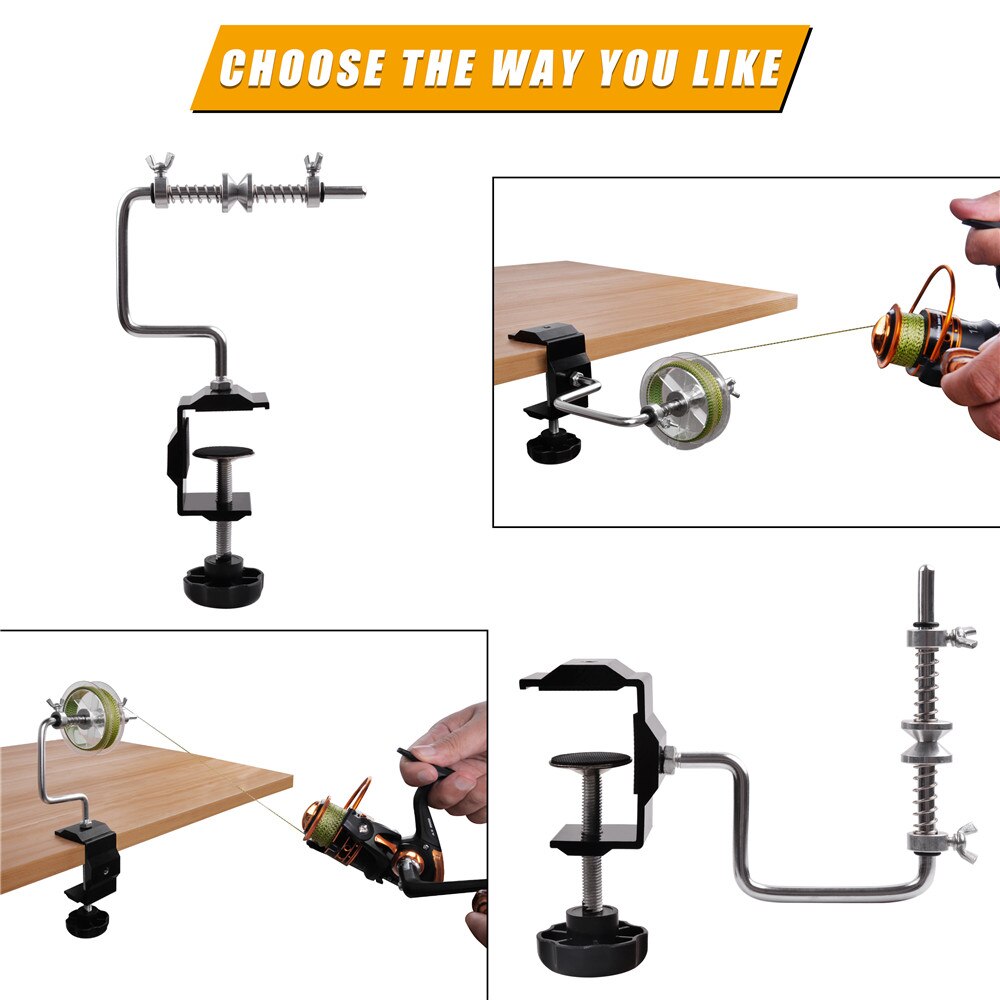 Protable nawijarka robić żyłki wędkarskiej z zaciskiem-regulowana stabilna żyłka robić kołowrotka Spooler wielofunkcyjny system buforowanie stacja