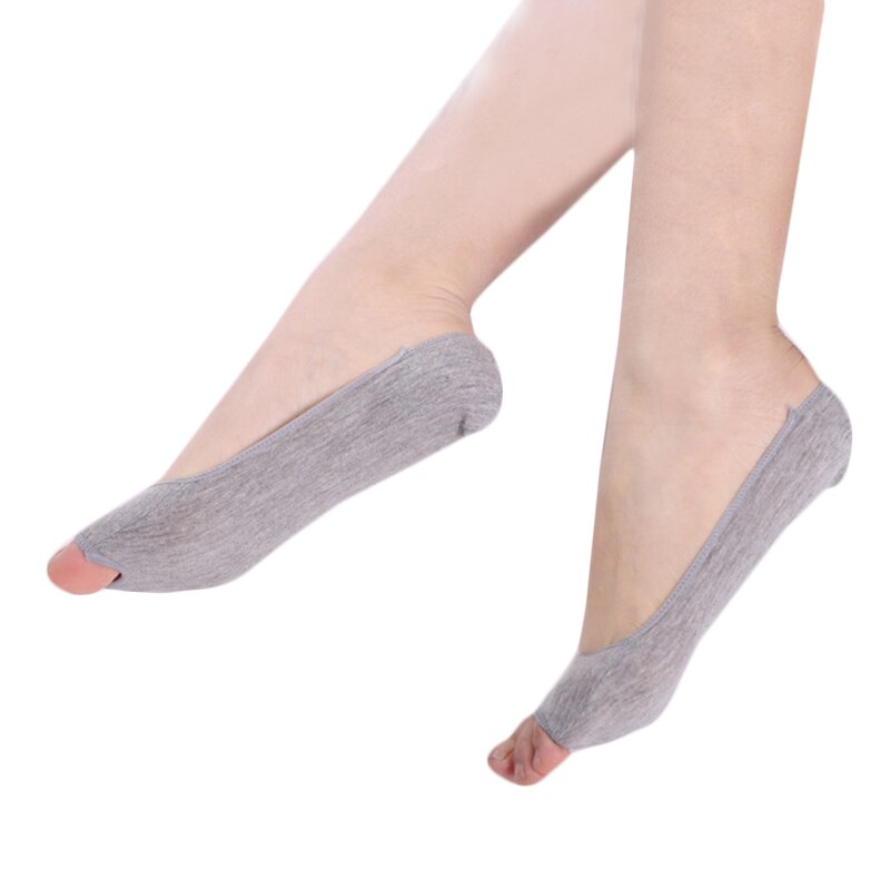 Lovely Women Modal Elastic Invisible Liner No Show Peds Low Cut Peep Toes Open Toe Socks SER88