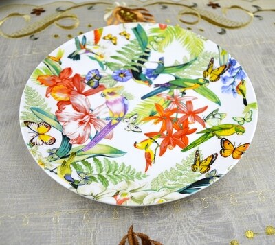 Styl śródziemnomorski oryginalny zagraniczny hiszpania talerze deserowe ceramiczny talerz robić zupy stek talerz na owoce naczynia porcelanowy talerz: 8 cale plate