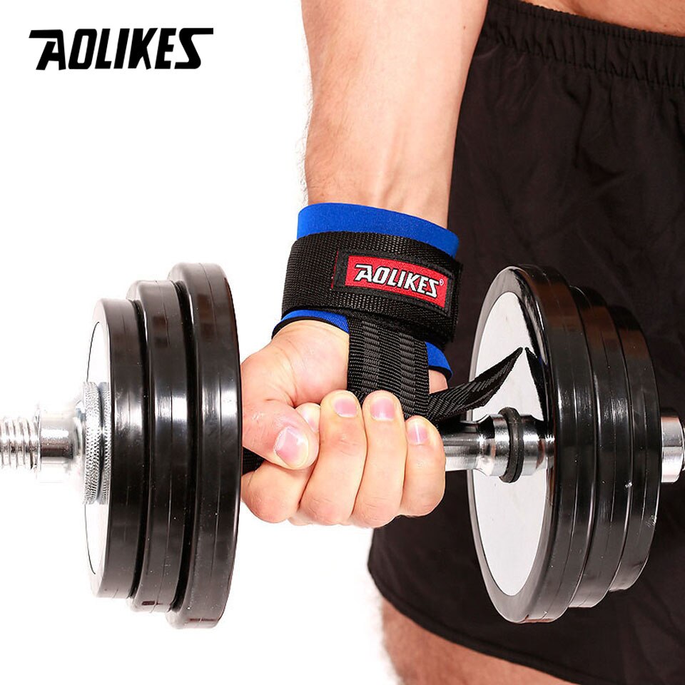 Aolikes 2 stk/parti gym sport armbånd fitness håndvægte træning håndled støtte stropper wraps med hånd power bands vandret stang