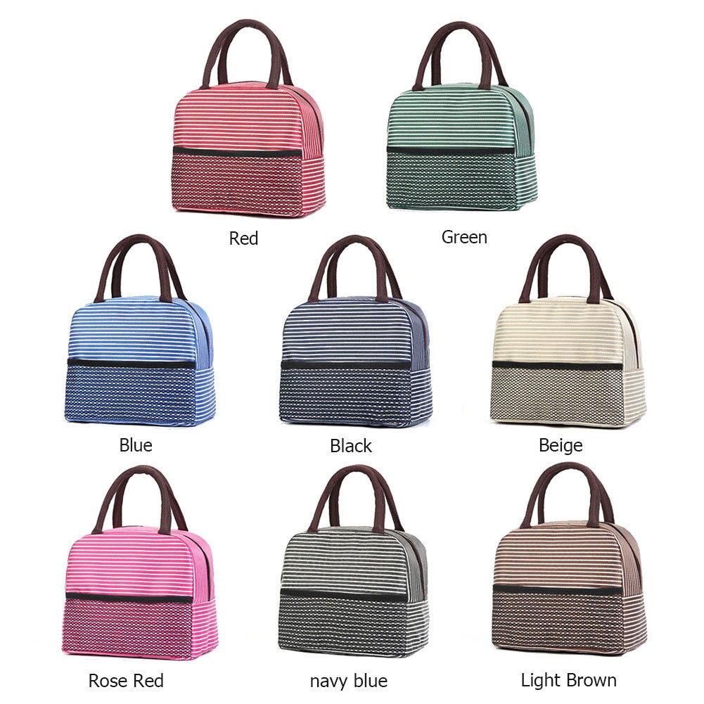 Draagbare geïsoleerde canvas lunchtas, draagbare lunchtas, oxford waterdichte, thermisch geïsoleerde koeltas, handtas en bento-tas.