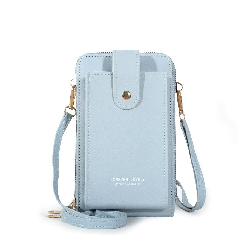 Vrouwen Schoudertas Pu Leather Crossbody Telefoon Tas Portemonnee Kaart Handtassen Messenger Draagbare Kleine Vierkante Tas Voor Meisjes Vrouwelijke: skyblue