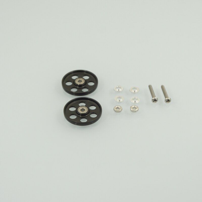 MINI 4WD self-made tamiya parts aluminium alloy 19mm 6 holes rollers 10color 1 set price: Gray
