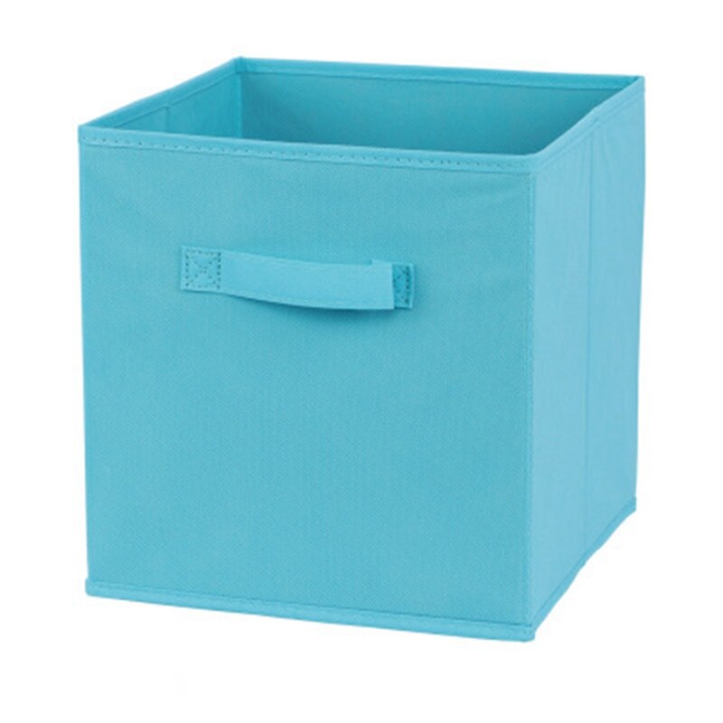 Foldable Fabric Storage box Cube Bins Cloth Organizer storage Baskets Folding Nursery Closet Drawer Features Dual Handles: BL