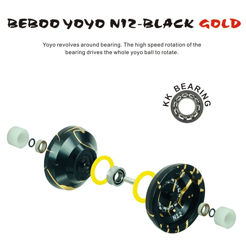 BEBOOYOYO Metal Yoyo Set de yoyos Yo + guante N12 Yoyo Metal Yoyo juguetes clásicos
