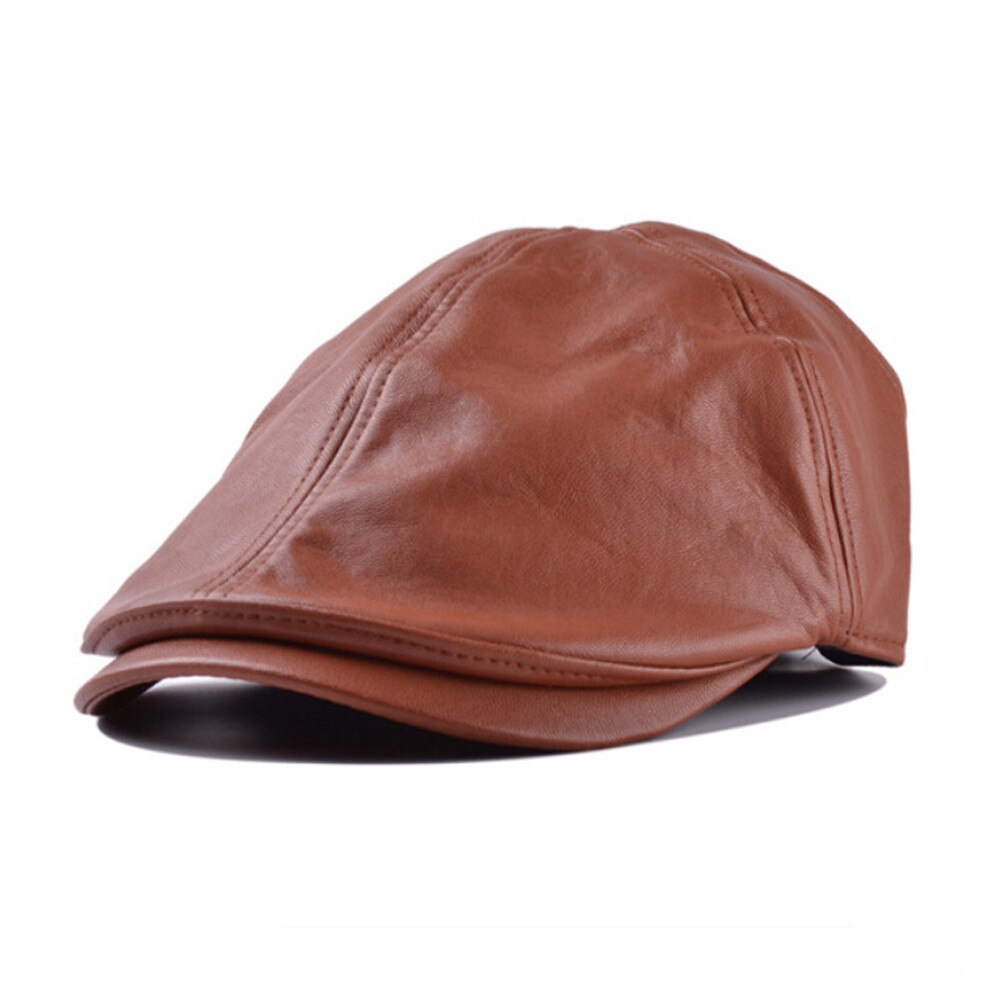 Boina de cuero Artificial con orejas y Cierre trasero para hombre, gorro de invierno con orejas y Cierre trasero, Unisex,