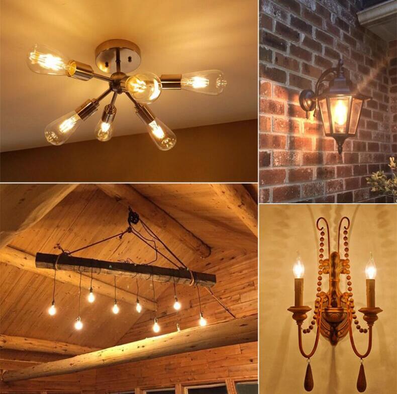 E27 ST64 Bombilla LED 3W 6W 9W 12W 15W 18W 21W 25W Filamento antiguo Vintage