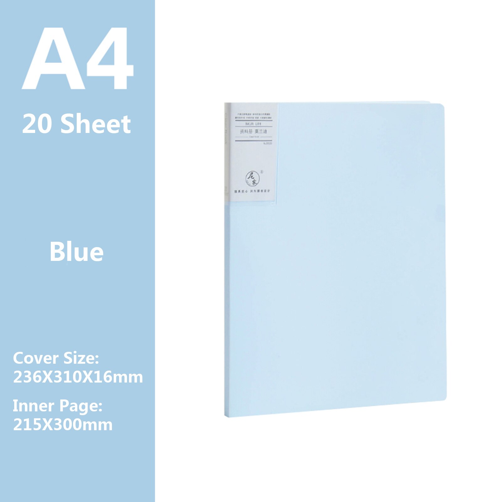 A4 Size Presentation Book Display Book Document Organizer Waterproof with 30-Pocket Sheet Protector for Business Office School: Blue-20