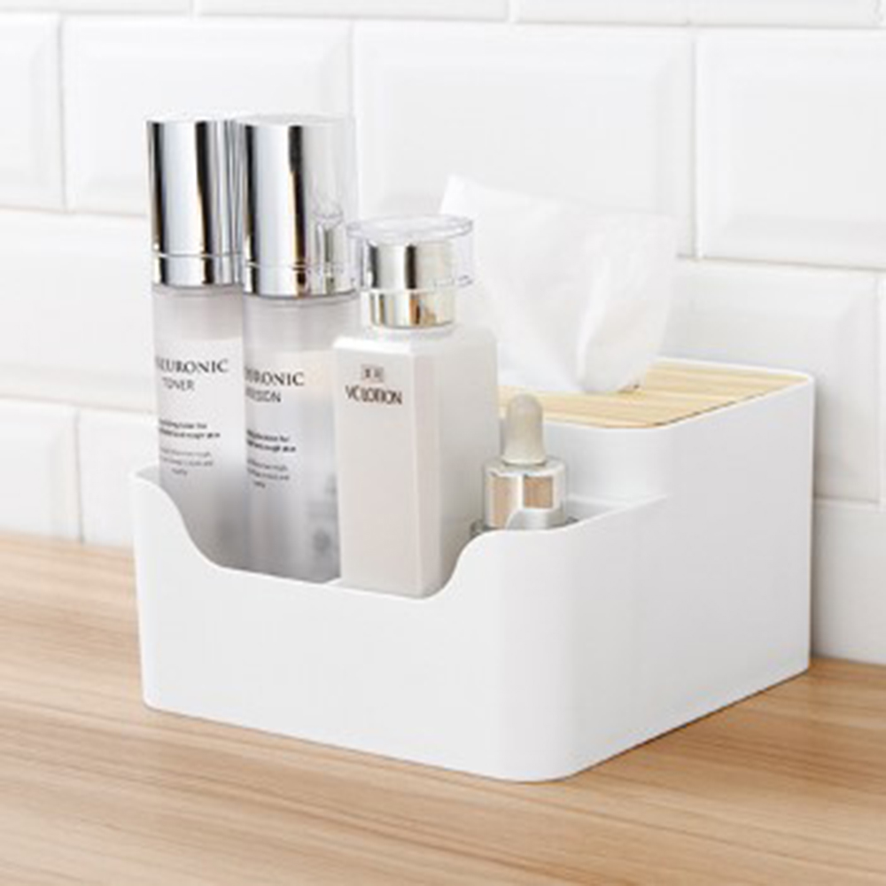 Multifunction Tissue Box Rectangular Facial Tissue Holder Dispenser for Dining Room Kitchen Bedroom Dressers and Home decor: Default Title