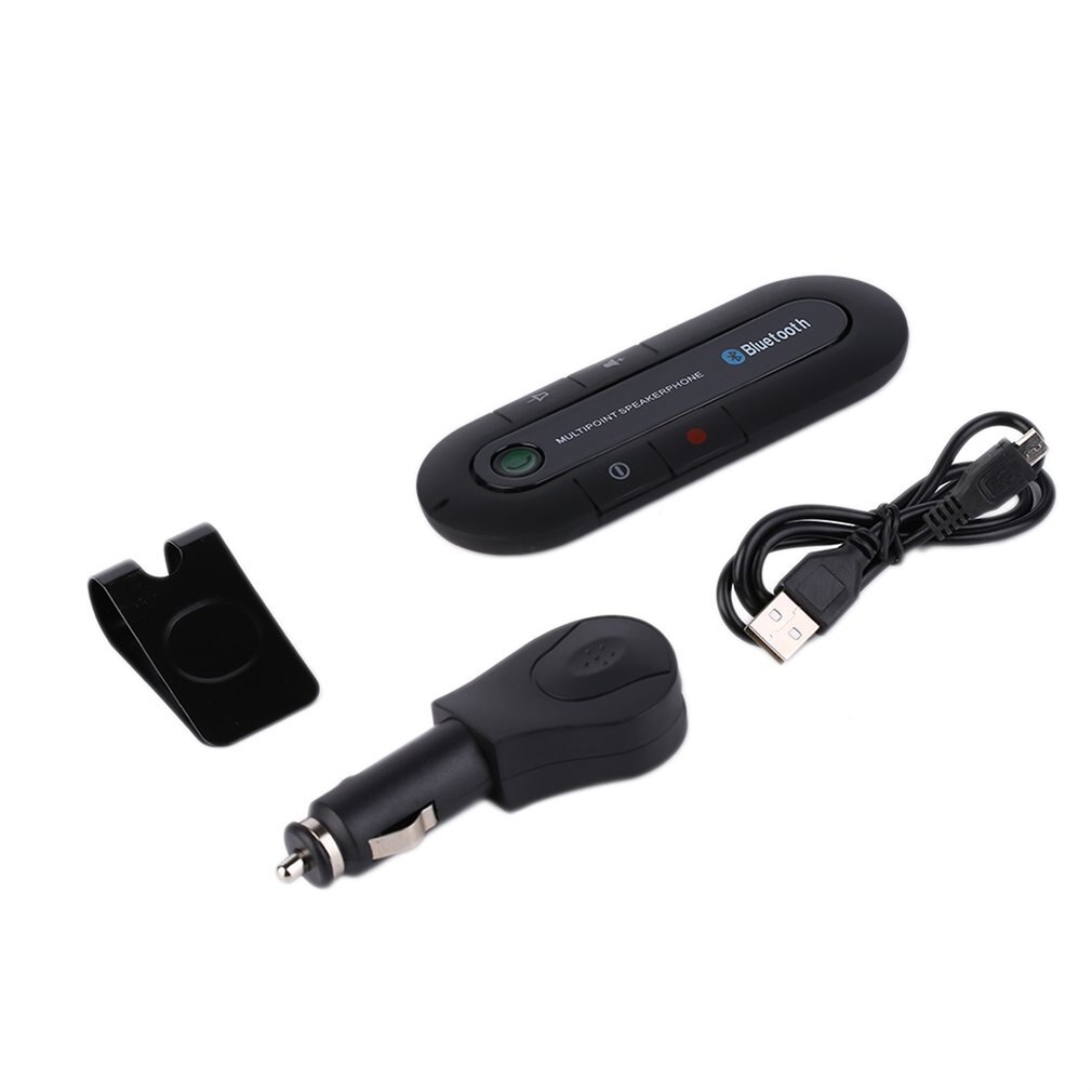 Handsfree Speaker Phone + Charger Car Kit Voor Mobiele Telefoon Professionele Multi-Punt Speaker Oortelefoon