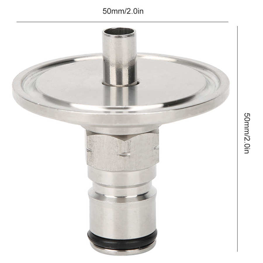 1.5in Gas/ Liquid Lock Post Adapter Tri Clamp to Ball Connector Beer Brewing Accessory Brewer Fitting: Gas Lock Post