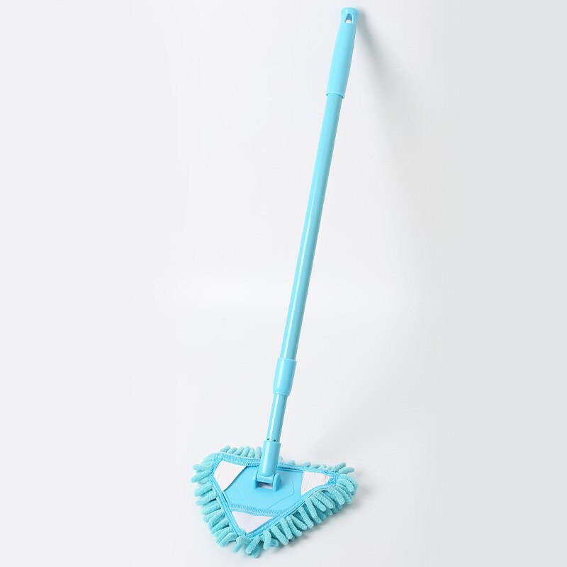 Kleine Mop Plafond Reiniging Artefact Reiniging Muur Vegen Huishoudelijke Schoonmaakmiddelen Keramische Tegel Telescopische Mini Wc Stof Mop Hoofd: Blue 1-pack